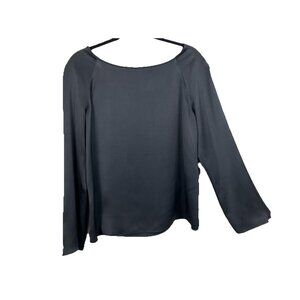 ELEGANT 8 US Armani Collezione Italy Silk Satin Scoop Neck Evening top Blouse